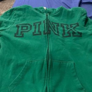 Hooded pull up zip sweatshirt